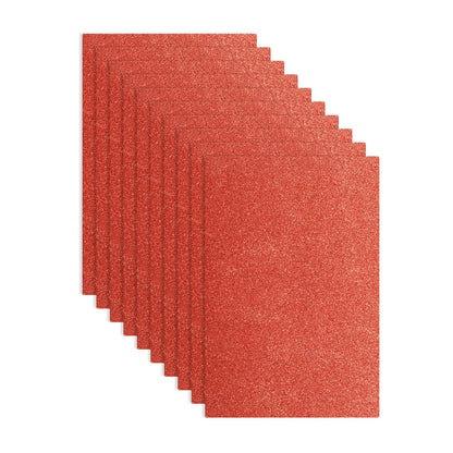 uxcell 10 Pack Red Glitters Foam Sheets, 8 x 12 Inch Sparkle EVA Foam Sheets Thin Foam Paper for Crafting, DIY Project, Classroom, Scrapbooking (1.5mm Thick)