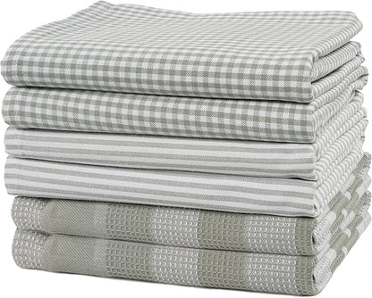 Casa Platino Hand Towels for Kitchen Set of 6 – 100% Cotton 18"x28" Kitchen