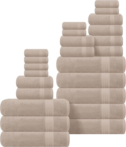 GLAMBURG Ultra Soft 24-Piece Towel Set