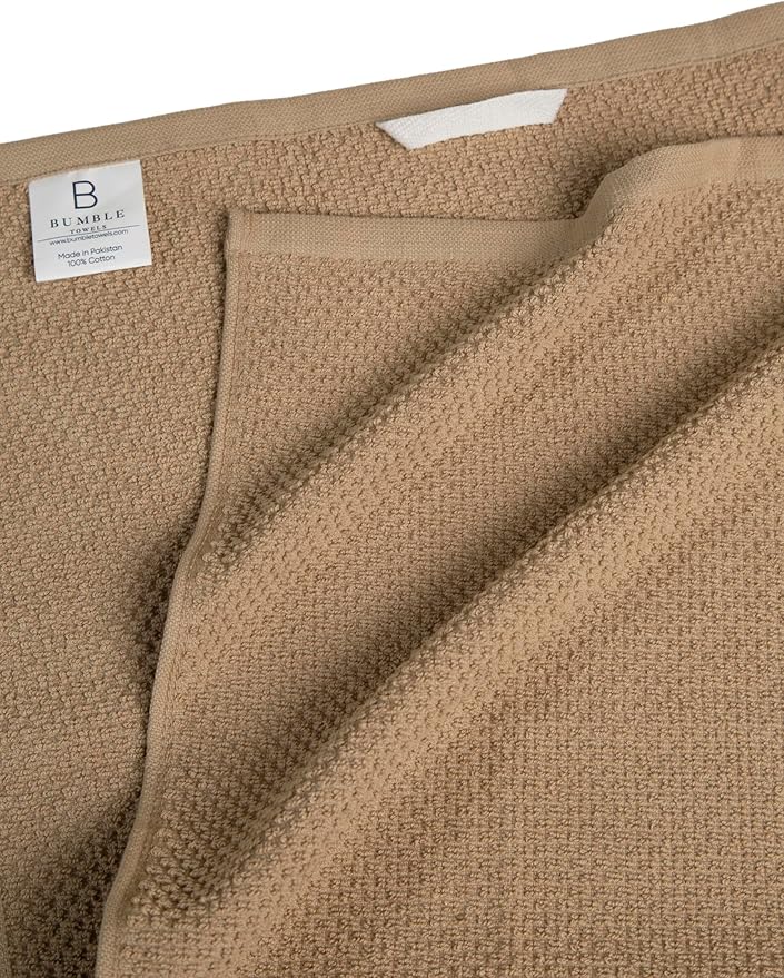 Premium Kitchen Towels | Large Cotton Kitchen Hand Towels | Popcorn Striped
