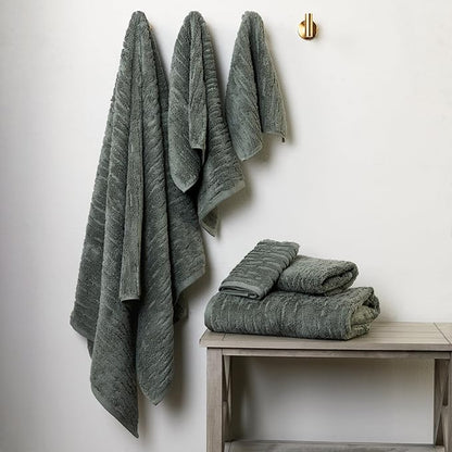 SKL Home CloudSoft 100% Cotton Luxury 6-Piece Towel Set, 600 GSM, Ultra Plush &