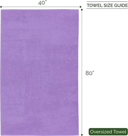 Elegant Comfort Three Line Popcorn Extra Large Luxury Bath Towel