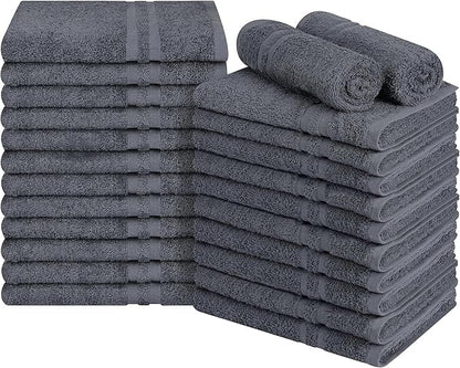 24 Pack Premium Hand Towels – 100% Cotton, Soft & Highly Absorbent – 16x27