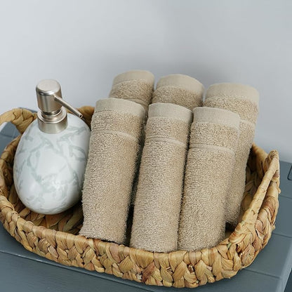 Tens Towels Pack of 12 Washcloths, 12 x 12 Inches, Lighter Weight, Quick to Dry