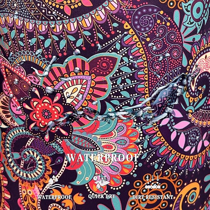 Mandala Paisley Laundry Hamper Retro Boho Colorful Laundry Basket