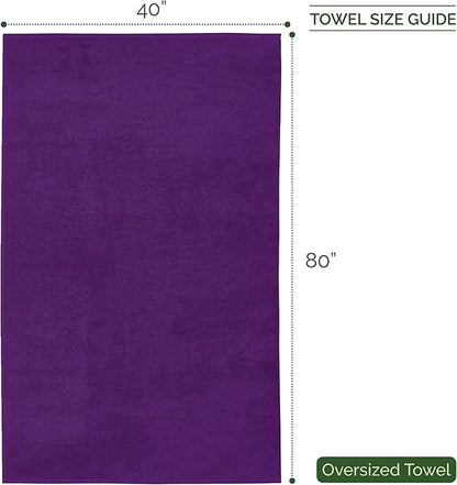 Elegant Comfort Three Line Popcorn Extra Large Luxury Bath Towel