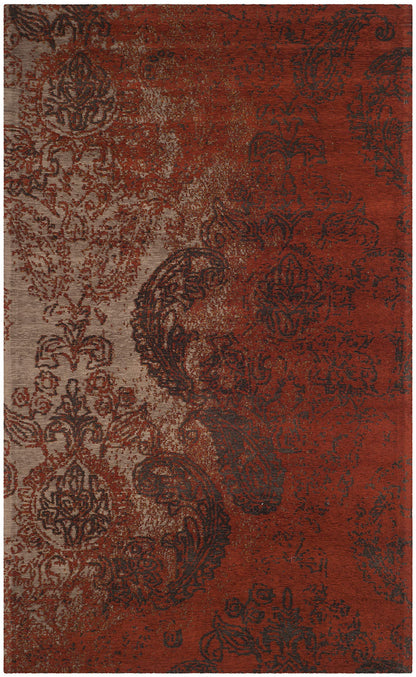 SAFAVIEH Classic Vintage Collection Accent Rug - 4' x 6', Rust & Brown, Distressed Design, Non-Shedding & Easy Care, Ideal for High Traffic Areas in Entryway, Living Room, Bedroom (CLV222A)