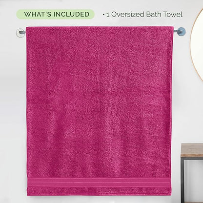 Elegant Comfort Three Line Popcorn Extra Large Luxury Bath Towel