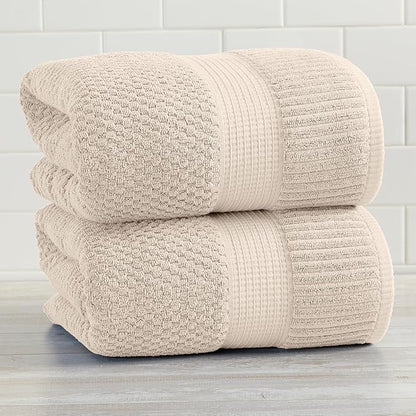 NY Loft 100% Cotton 2 Pack Bath Sheet Towel Set | Super Soft & Absorbent