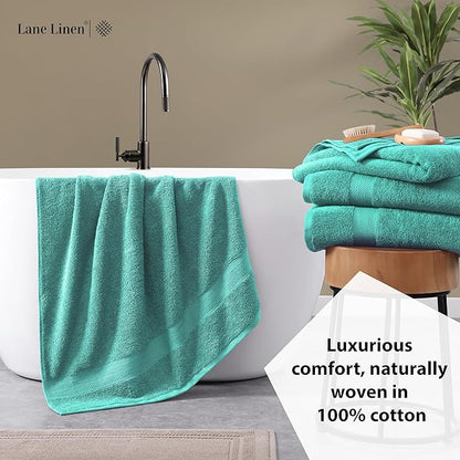 LANE LINEN Bathroom Towels Set- 100% Cotton Luxury Bath Towels