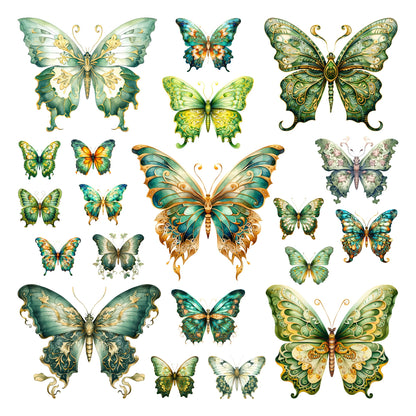 XERE 400 Pcs Butterflies Flora and Fauna Scrapbook Stickers Set for Scrapbooking and Journaling Notebooks, Junk Journal Supplies, Sketchbook, Bookmark Making, Planner Sticker