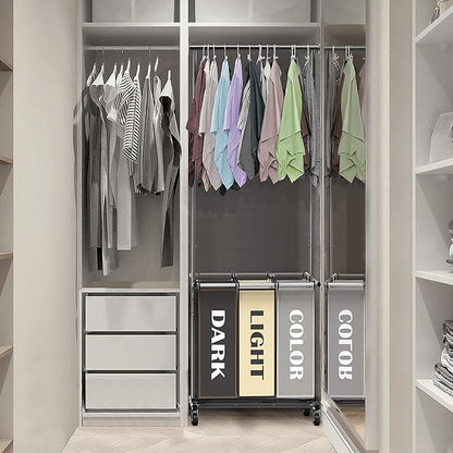 Simple Houseware 3-Bag Laundry Sorter