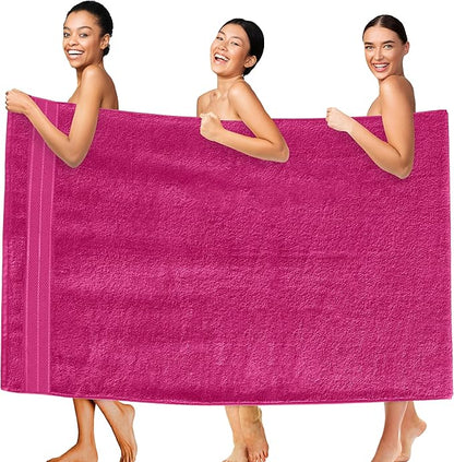 Elegant Comfort Three Line Popcorn Extra Large Luxury Bath Towel