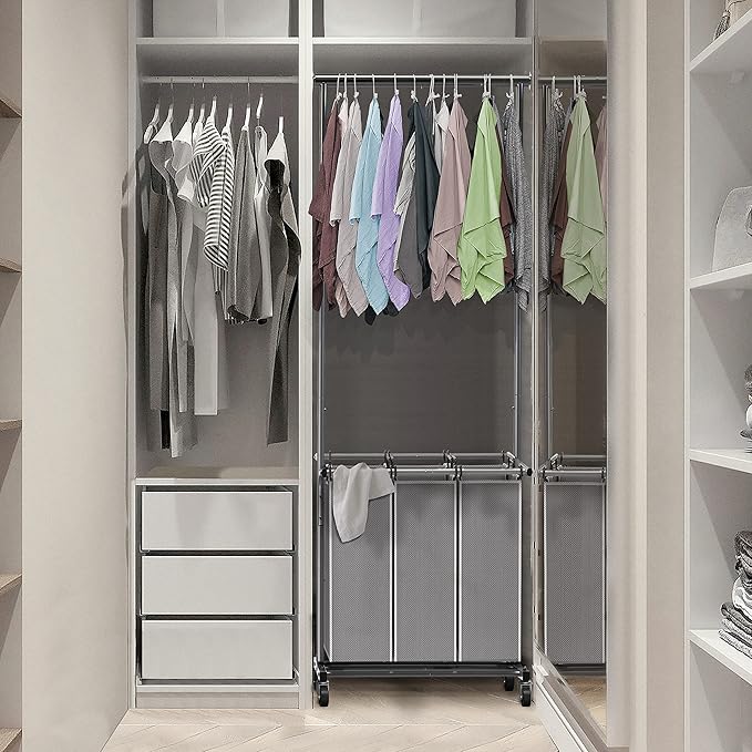 Simple Houseware 3 Bags Laundry Sorter