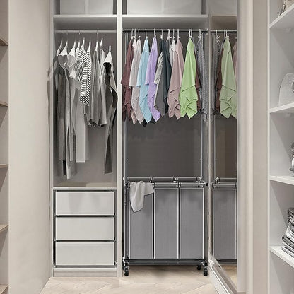 Simple Houseware 3 Bags Laundry Sorter