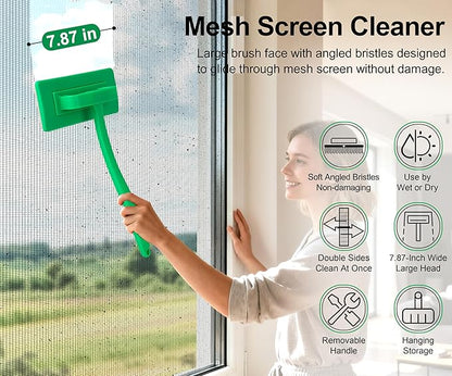MyLifeUNIT Mesh Screen Cleaner, Detachable Window Screen Cleaning Brush Washing