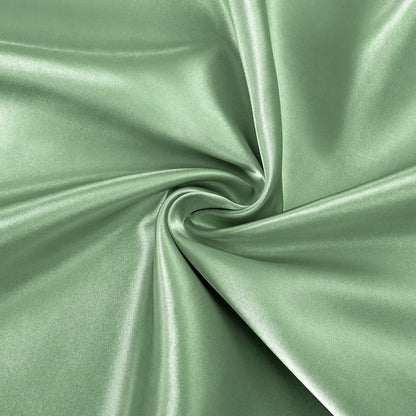 Horbaunal Sage Green Satin Fabric 55 Inch Wide by The Yard, Soft Charmeuse Satin Fabric for Wedding Dress, DIY Craftings, Costumes, 5 Yard