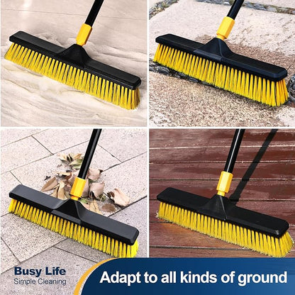 Yocada 18 Inch Push Broom Heavy-Duty Outdoor Commercial Broom Brush Stiff