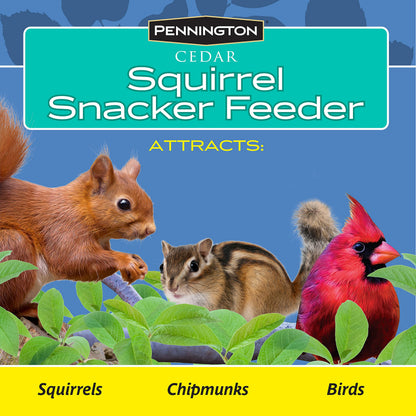 Pennington Cedar Squirrel Snacker Feeder, 2.75 LB Capacity