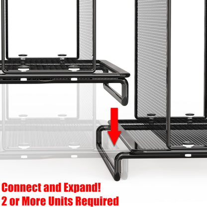 Simple Houseware 5 Section Upright File Sorter Organizer, Black - 2 Pack