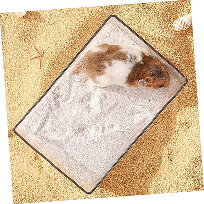 BESPORTBLE Hamster Sand Bath Box Transparent Acrylic Chinchilla Dust Bath Pet Supplies Easy to