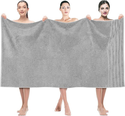 American Soft Linen 35x70 Jumbo Large Bath Towel, 600 GSM 100% Cotton Turkish