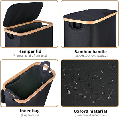 60L Slim Laundry Hamper, Narrow Laundry Basket