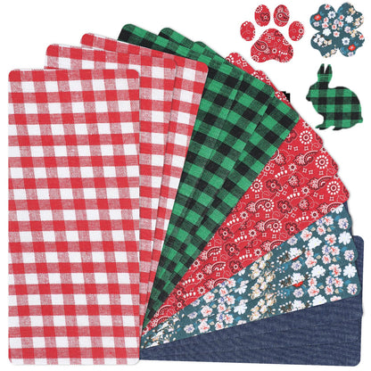 Syhood 15 Sheets Iron-on Patches Mending Fabric 4.92 x 11 Inch Iron on Clothes Patches on Repair Kit for Mending Fix Couch Pants Pockets Holes Knees Elbow(Cute)