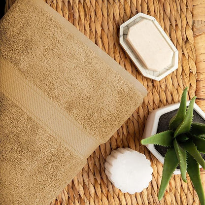 Superior Egyptian Cotton Solid Towel Set, Washcloths 13” x 13”, Hand Towels 20”