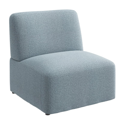 Bush Business Furniture Modular Armless Lounge Chair, Guest Seating for Lobby or Reception Area, Assemble Collection, Mist Fabric