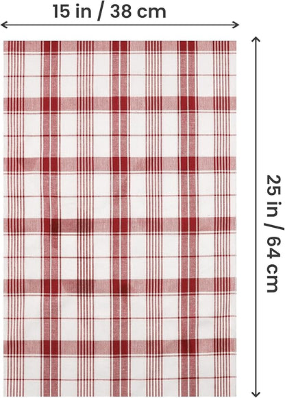 Utopia Towels Red & White Dish Towels 100% Ring Spun Cotton Highly Absorbent &