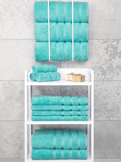 American Soft Linen Luxury 4 Piece Bath Towel Set, 600 GSM 100% Cotton Turkish