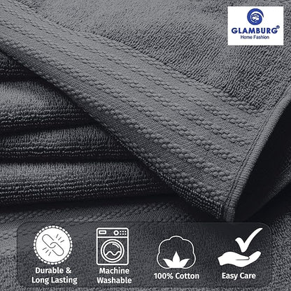 GLAMBURG Ultra Soft 8-Piece Towel Set