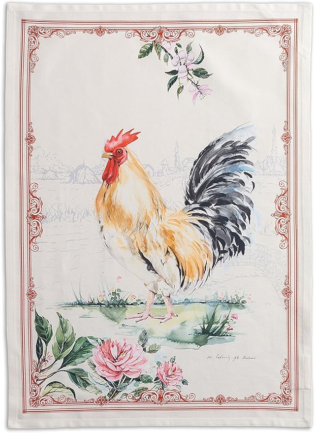 100% Cotton Kitchen Towel Campagne Maison d' Hermine Set of 2 Super Soft Highly