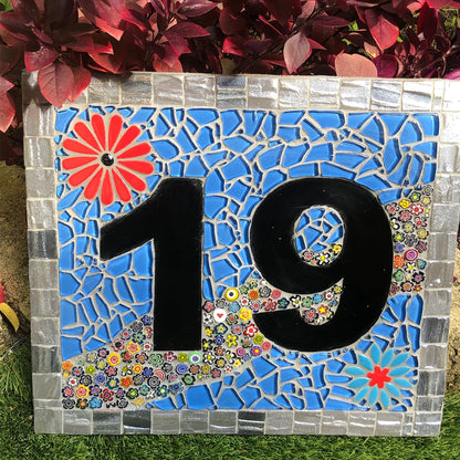 Youway Style Millefiori Glass Mosaic Tiles for Crafts, Flower Mosaic Glass Pieces for DIY Crafts Supplies,Mosaic Garden Craft Kits
