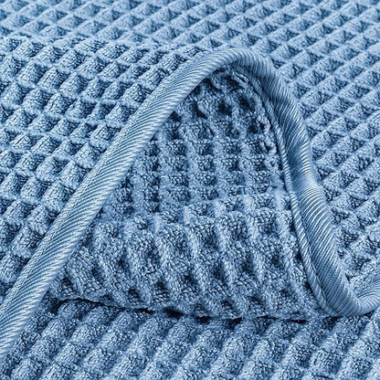 POLYTE 430 GSM Microfiber Lint Free Washcloth Face Towel, 13 x 13 in, 4 Pack