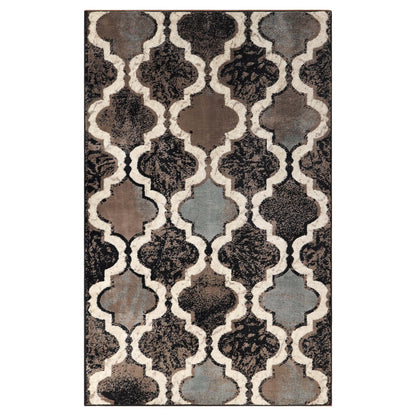 Superior Modern Indoor Area Rug, Non Slip Rug, 3'x5', A Chocolate