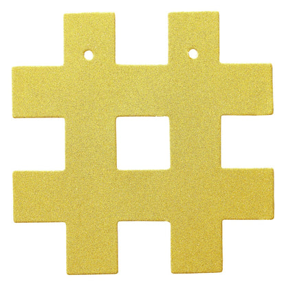 Make Your Own Banner Kit - 130-Piece, Gold Glitter, 5-Inch Characters - DIY Banner Kit with Glitter String Letters for Birthday & Wedding Party Decor