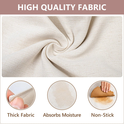 Imitation Linen Tablecloth 59x39 Inch Large - Cotton Canvas Drop Cloth Sheet for Table - Versatile Pottery Fabric Sheets for Painting, Ceramics, Wedging/Rolling Potters Clay with Tools (1pc)