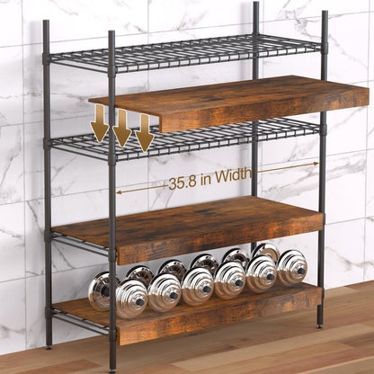 MyLifeUNIT Wire Shelf Covers, 4 PCS 35.8" W x 16" D Wood Wire Rack Covers for Pantry, Closet, Laundry Room