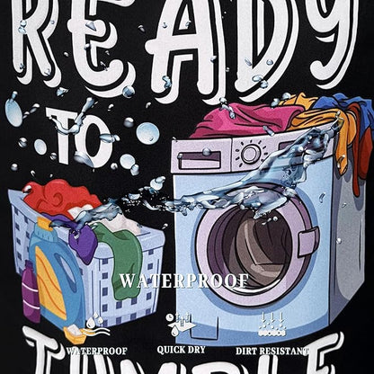 Let's Get Ready to Tumble Laundry Hamper Funny Text Laundry Basket