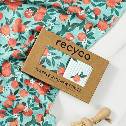 RECYCO Waffle Kitchen Towel Set of 2