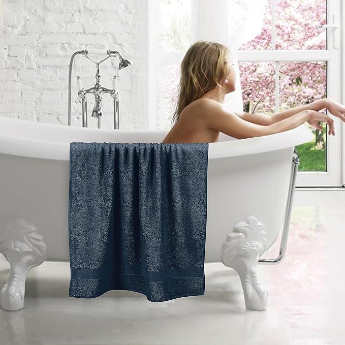 GLAMBURG 700 GSM Premium Cotton 2-Pack Oversized Extra Large Bath Sheet Set