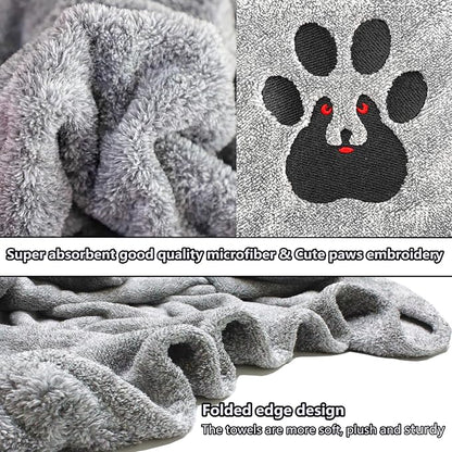 Dogvingpk Extra Large Dog Towel 1 Pack, Super Absorbent Soft Quick Drying Microfiber Pet Bath Towels for Large & Medium Dogs (XL-55" * 36", Green)