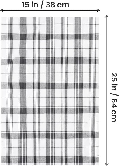 Utopia Towels Grey & White Dish Towels 100% Ring Spun Cotton Highly Absorbent &