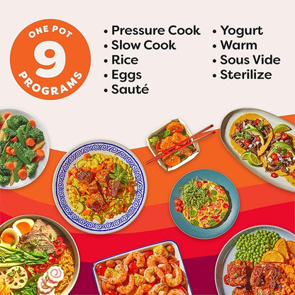 Instant Pot Duo Plus 9-in-1 Multicooker, Pressure Cooker, Slow Cook, Rice Maker, Steamer, Sauté, Yogurt, Warmer & Sterilizer, Includes App with Over 800 Recipes, Stainless Steel, 6 Quarts