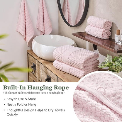 Simple&Opulence 6 Piece Luxury Towel Set, 100% Cotton Bathroom Towels