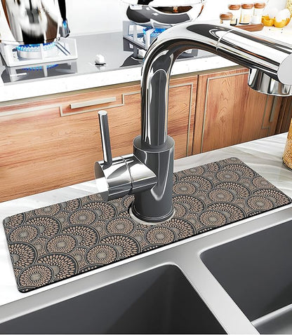 Kitchen Sink Splash Guard Faucet Mat Super Absorbent Fast Drying Mat Sink