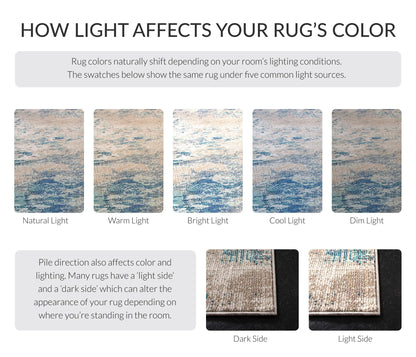 SAFAVIEH Area Rug 8x10 - Madison Collection - Large - Blue & Grey, Modern Boho Abstract Design, Non-Shedding & Easy Cleaning, Ideal for Living Room, Bedroom, Office, Dining Space (MAD440M)