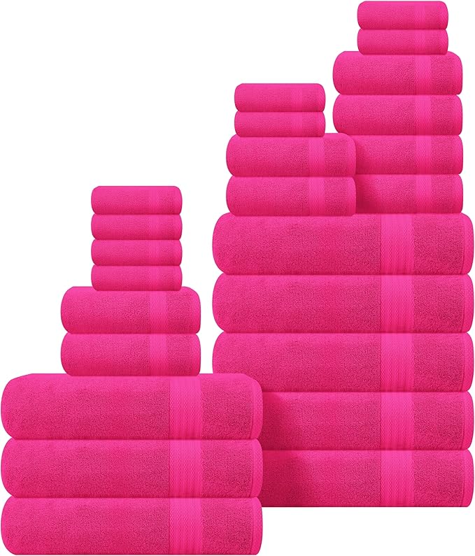 GLAMBURG Ultra Soft 24-Piece Towel Set